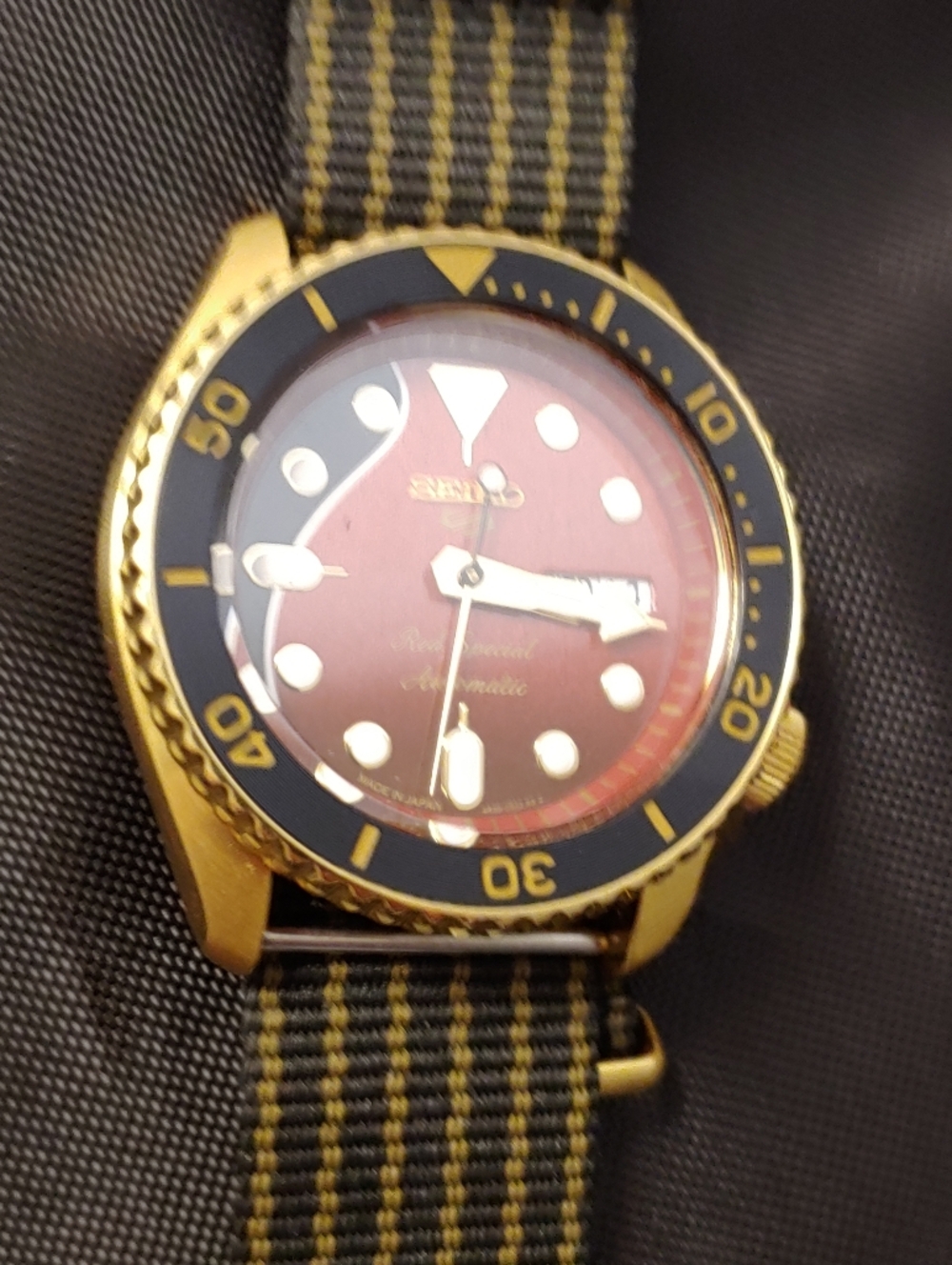 Seiko 5 Sports Brian May Limited Edition Automatic Watch, Red Dial, SRPH80